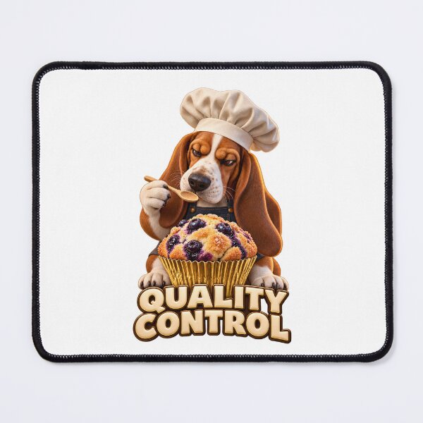 Item preview, Quality Control Basset Muffin Inspector designed and sold by TrendTribeTP.