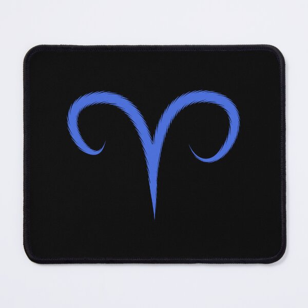 Item preview, Royal Blue Aries Ram Zodiac Symbol Design designed and sold by pattern-archive.