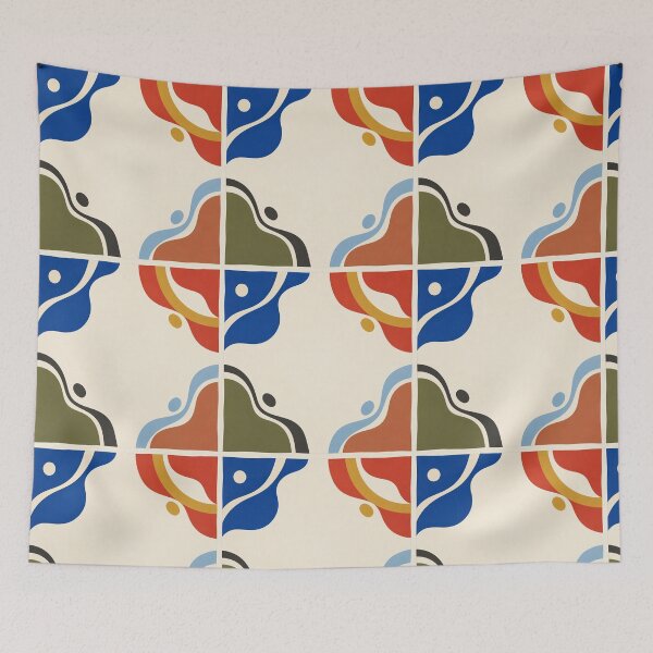 Item preview, Four Corners – Modern Colour Block Scarf designed and sold by astersgraphics.
