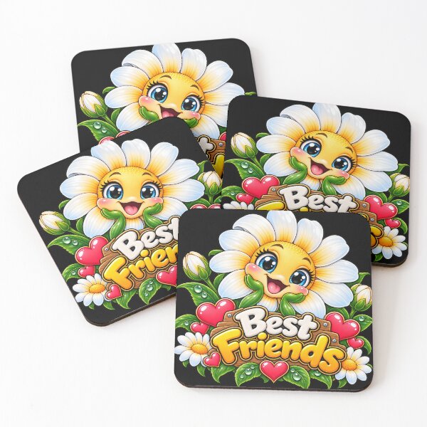Item preview, Best Friends Daisy – Cute Kawaii Flower Friendship Design designed and sold by aventi24.