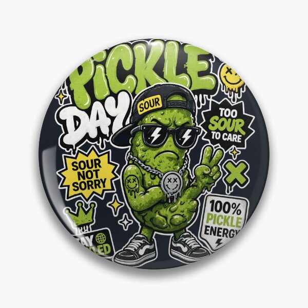 Item preview, Cool Y2K Streetwear Sour Pickle Pickle Day designed and sold by CloudyCatArt.