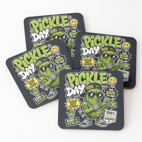 Item preview, Cool Y2K Streetwear Sour Pickle Pickle Day designed and sold by CloudyCatArt.