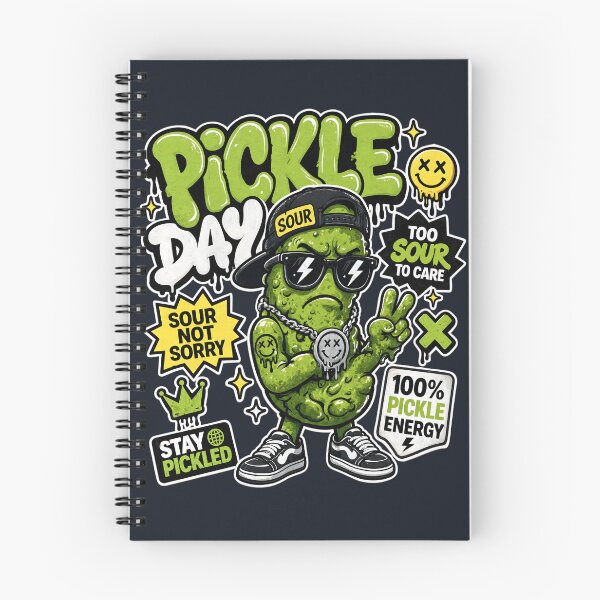 Item preview, Cool Y2K Streetwear Sour Pickle Pickle Day designed and sold by CloudyCatArt.