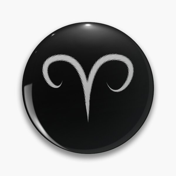 Item preview, Silver Aries Ram Zodiac Symbol Design designed and sold by pattern-archive.