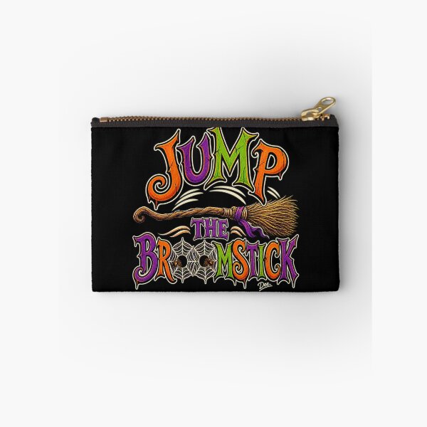 Item preview, Jump the Broomstick Halloween T-Shirt – Spooky Witch Broom & Spiderweb Design designed and sold by Island Pace Design.