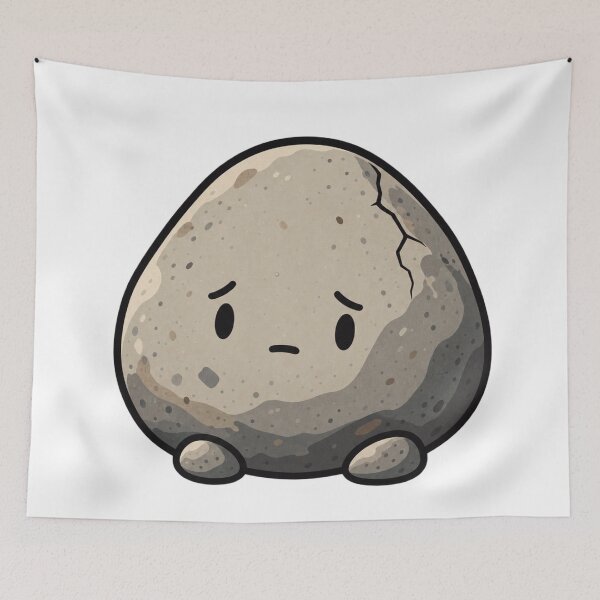 Item preview, Funny Worried Pebble Deadpan Introvert Humor Graphic Shirt designed and sold by ZAROOMART.