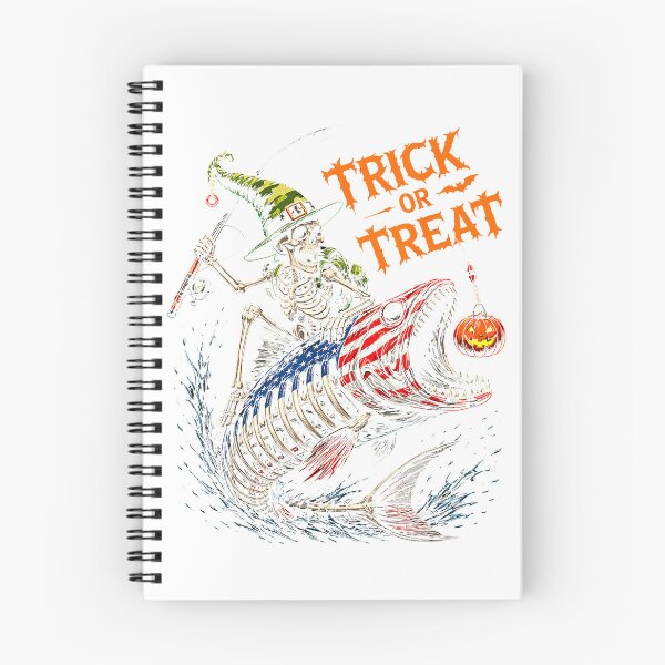 Item preview, Halloween Trick or Treat Skeleton Fishing Halloween T-Shirt designed and sold by Badriiiii.