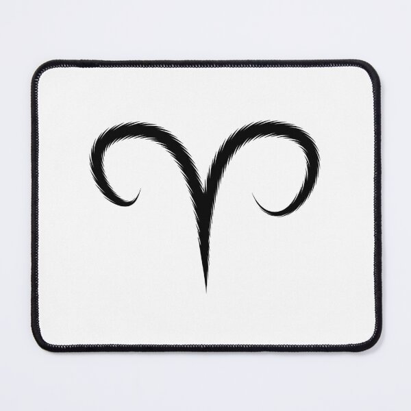 Item preview, Black Aries Ram Zodiac Symbol Design designed and sold by pattern-archive.