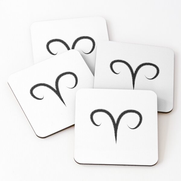 Item preview, Black Aries Ram Zodiac Symbol Design designed and sold by pattern-archive.