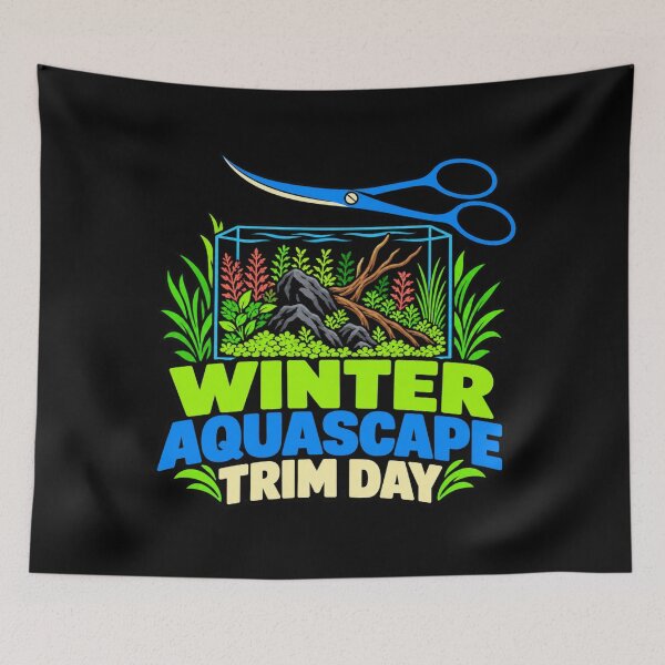 Item preview, Winter Aquascape Trim Day Planted Tank Humor designed and sold by DreamLayerStudio.