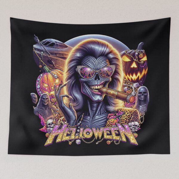 Item preview, Halloween Alien Pumpkin Spaceship Skull Cigar designed and sold by Voodoo Store Paranormal Collections.