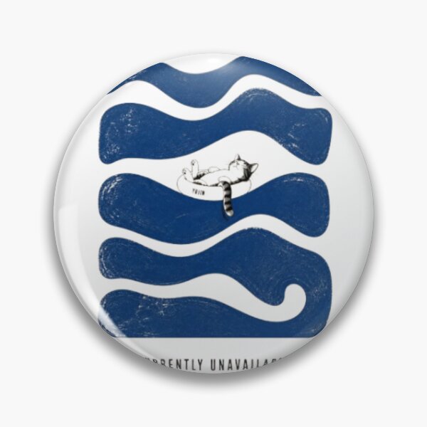 Item preview, Relaxed Cat Floating on Abstract Blue Waves designed and sold by WATEKE.