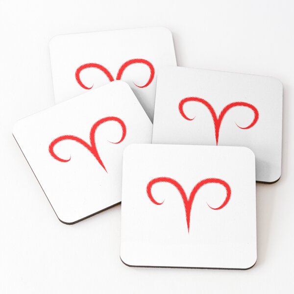 Item preview, Red Aries Ram Zodiac Symbol Design designed and sold by pattern-archive.
