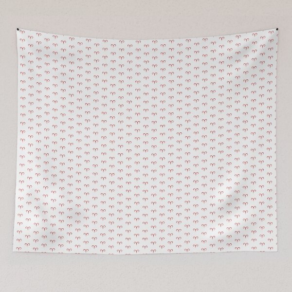 Item preview, Red Aries Ram Zodiac Symbol Design designed and sold by pattern-archive.