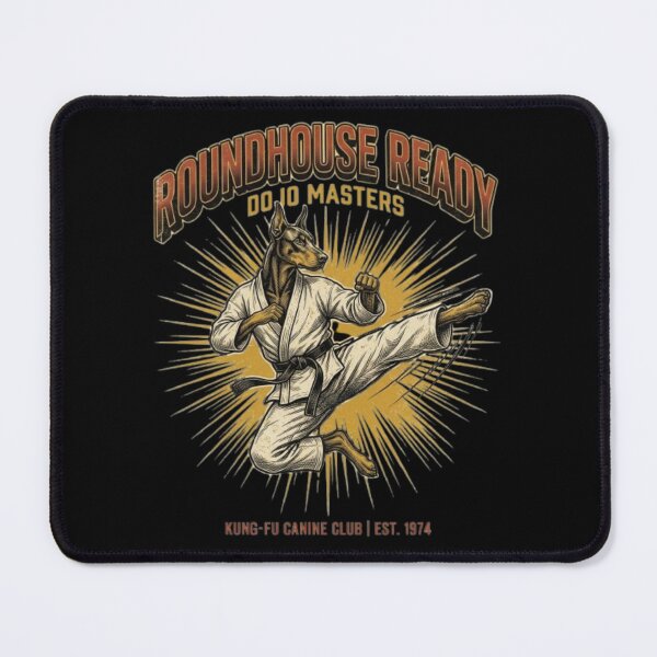 Item preview, Roundhouse Ready Funny Kung Fu Dog Martial Arts Karate Dog Lover Gift designed and sold by FurRealStudioCo.
