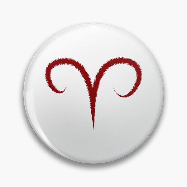 Item preview, Dark Red Aries Ram Zodiac Symbol Design designed and sold by pattern-archive.