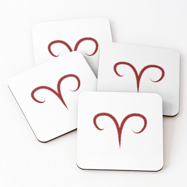 Item preview, Dark Red Aries Ram Zodiac Symbol Design designed and sold by pattern-archive.