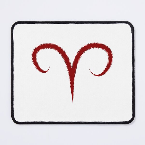 Item preview, Dark Red Aries Ram Zodiac Symbol Design designed and sold by pattern-archive.