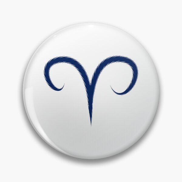 Item preview, Navy Blue Aries Ram Zodiac Symbol Design designed and sold by pattern-archive.