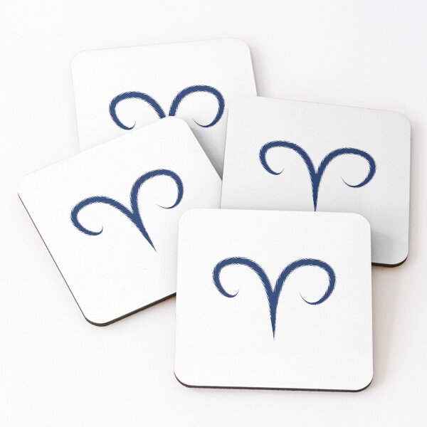 Item preview, Navy Blue Aries Ram Zodiac Symbol Design designed and sold by pattern-archive.