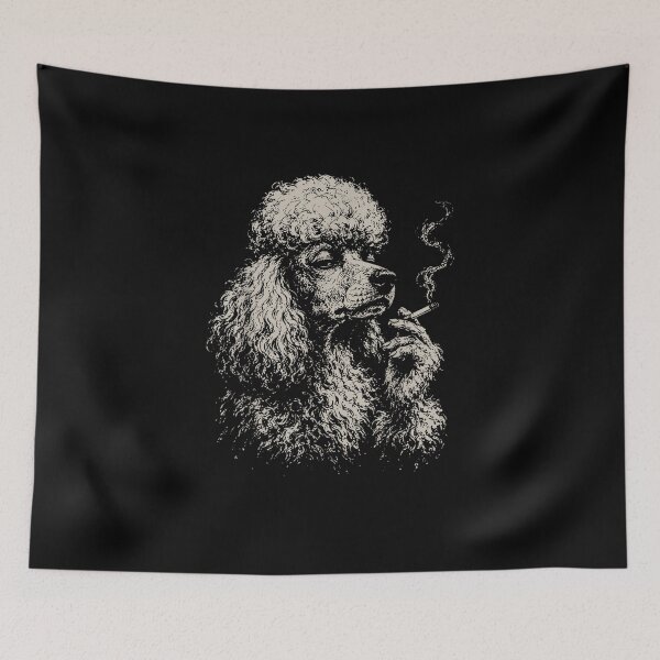 Item preview, Funny Poodle Smoking Cigarette Grunge Dog Meme Vintage designed and sold by marlo-quade.