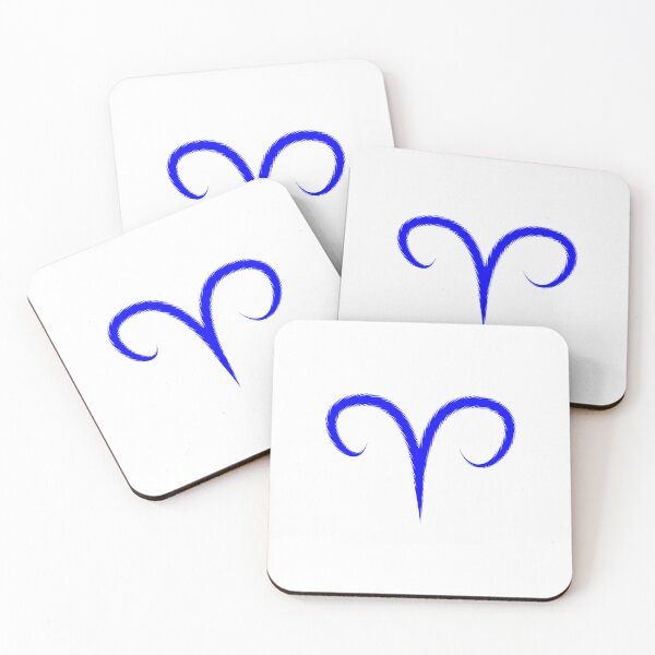 Item preview, Blue Aries Ram Zodiac Symbol Design designed and sold by pattern-archive.