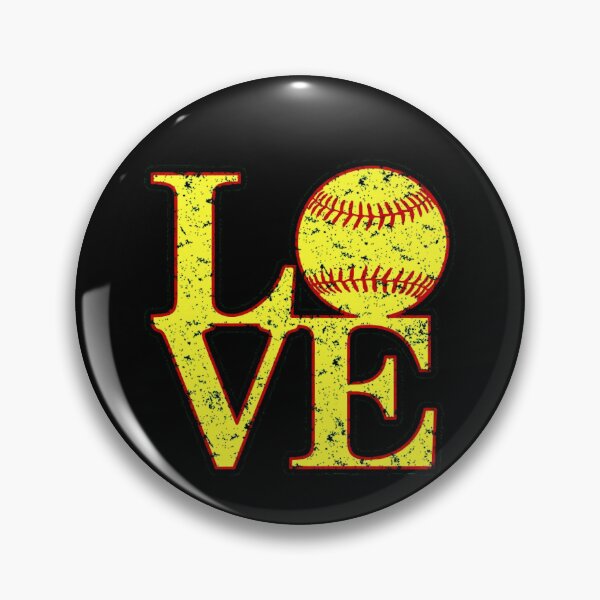 Item preview, Distressed Yellow Softball Love Typography Sports Graphic designed and sold by ElleryFriendd.