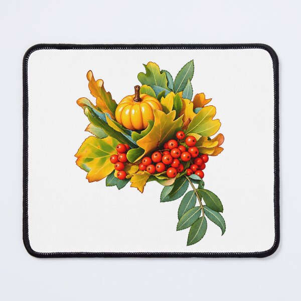 Item preview, Autumn harvest pumpkin and rowan berries designed and sold by natalik2024.