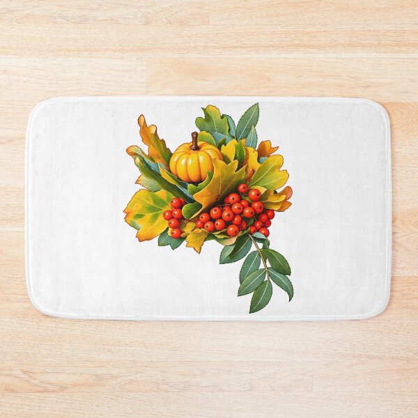 Item preview, Autumn harvest pumpkin and rowan berries designed and sold by natalik2024.