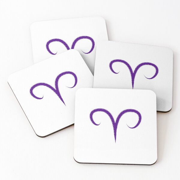 Item preview, Dark Purple Aries Ram Zodiac Symbol Design designed and sold by pattern-archive.