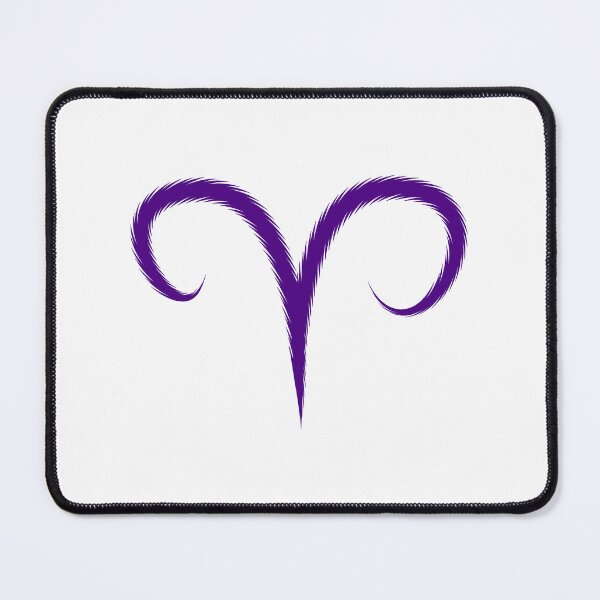 Item preview, Dark Purple Aries Ram Zodiac Symbol Design designed and sold by pattern-archive.