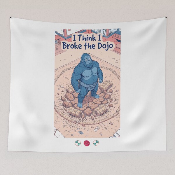 Item preview, Blue Bigfoot Accidental Sumo Ring Destroyer Funny Sasquatch Meme designed and sold by Whimsy Trail Co.