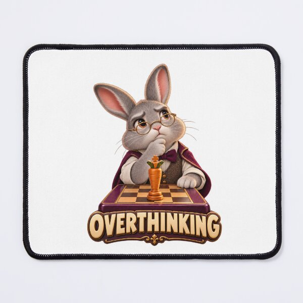 Item preview, Overthinking Rabbit Carrot Chess Puzzle designed and sold by TrendTribeTP.