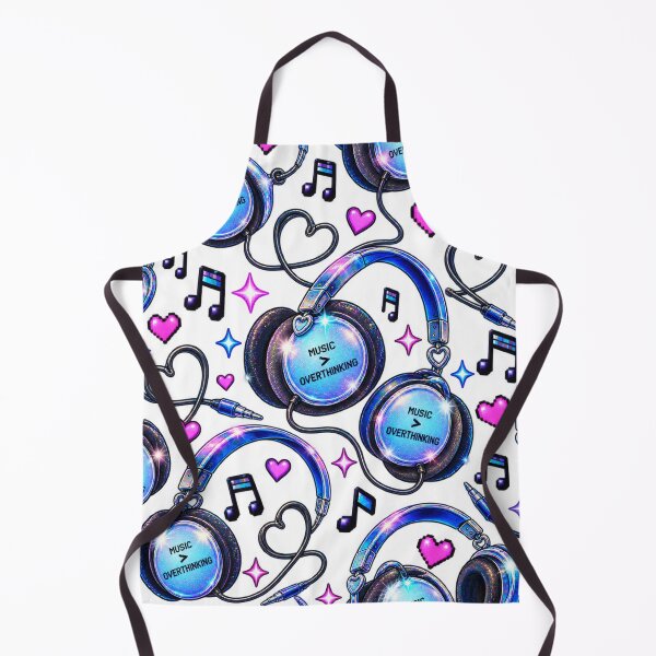 Item preview, Music Over Overthinking – Retro Headphones Y2K Design designed and sold by MetaModel Editions.