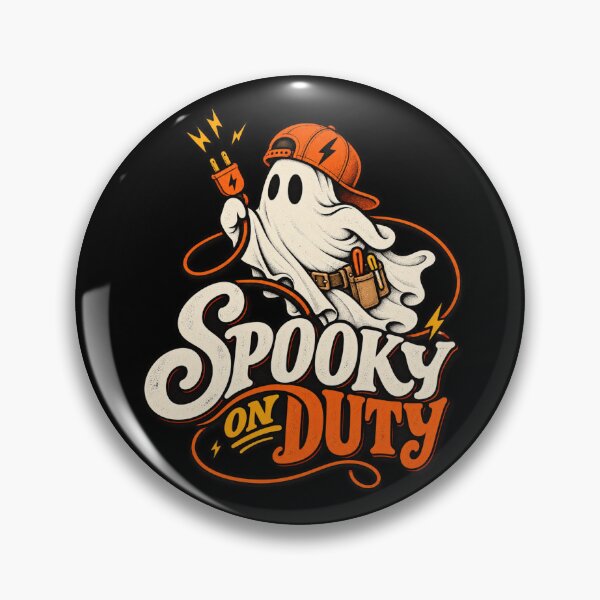 Item preview, Spooky On Duty Ghost Electrician – Funny Halloween Tradesman Design designed and sold by 1DreamerShop.