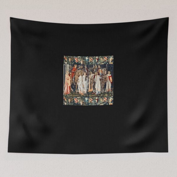 Item preview, Quest-For-The-Holy-Grailthe-Arming-And-Departure-Of-The-Knights-Horseback-With-Shields-T-Shirt designed and sold by reschoawiz.