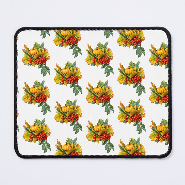 Item preview, Autumn harvest pumpkin and rowan berries pattern designed and sold by natalik2024.