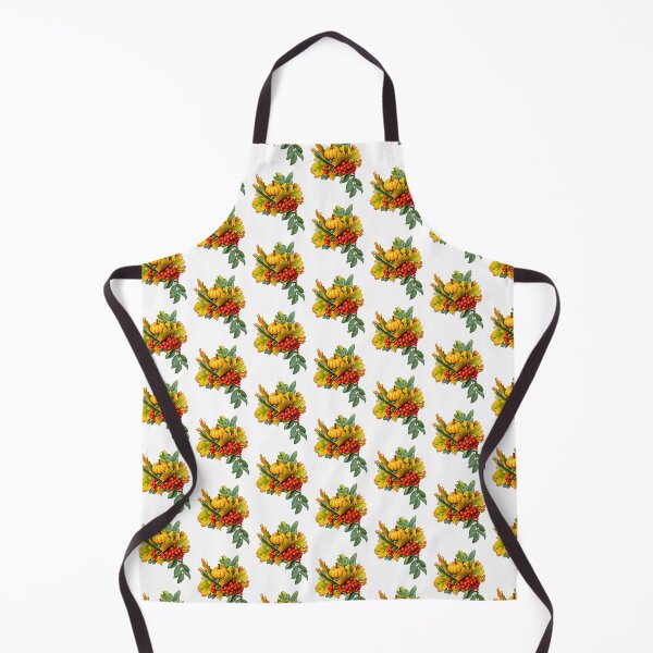 Item preview, Autumn harvest pumpkin and rowan berries pattern designed and sold by natalik2024.