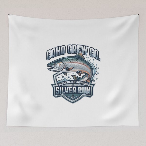 Item preview, Vintage Coho Crew Co Silver Salmon Graphic designed and sold by NobleCast .