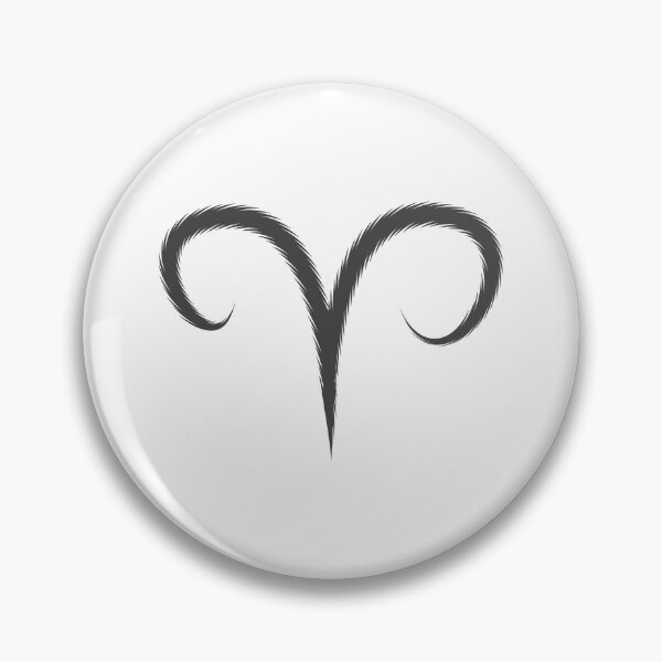 Item preview, Dark Gray Aries Ram Zodiac Symbol Design designed and sold by pattern-archive.