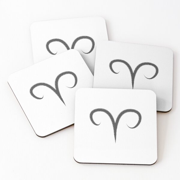 Item preview, Dark Gray Aries Ram Zodiac Symbol Design designed and sold by pattern-archive.