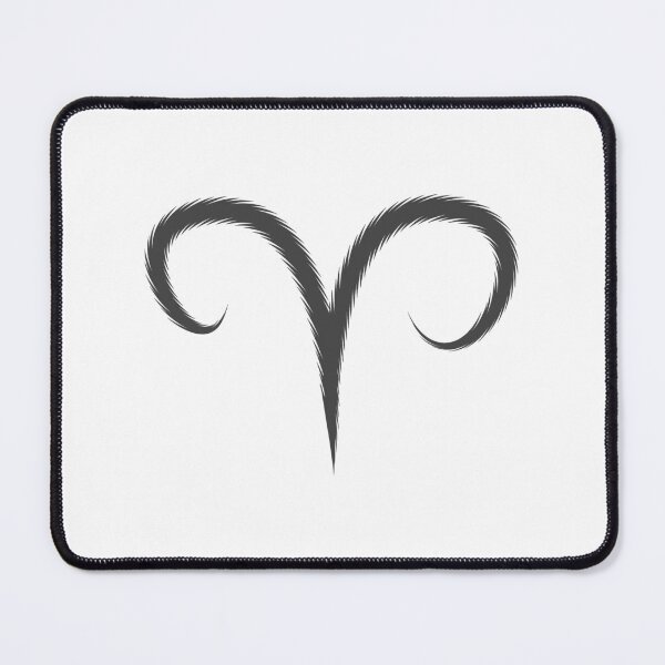 Item preview, Dark Gray Aries Ram Zodiac Symbol Design designed and sold by pattern-archive.