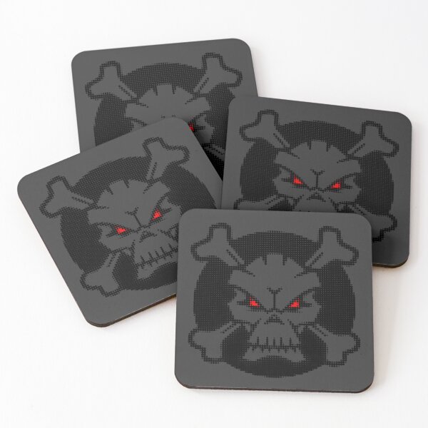 Item preview, Retro Pixel Skull Crossbones Halftone Pop Art designed and sold by HÉRCULES VERSIANI.