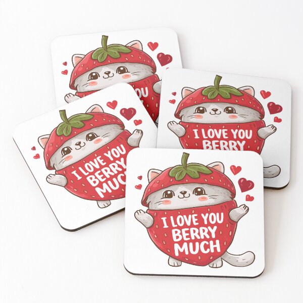 Item preview, Kawaii Strawberry Cat  designed and sold by Living Positive With Dan.
