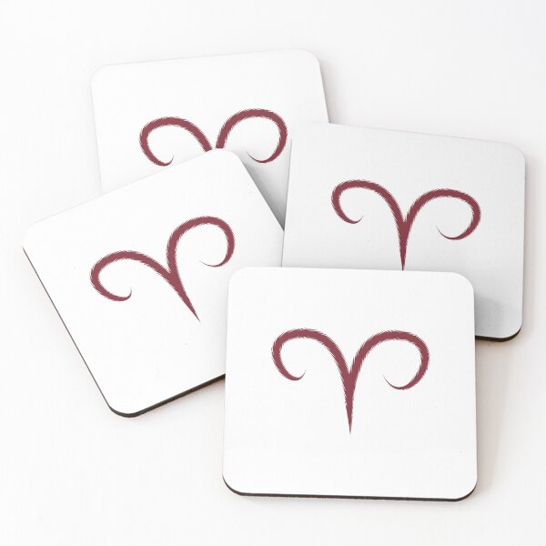 Item preview, Burgundy Aries Ram Zodiac Symbol Design designed and sold by pattern-archive.