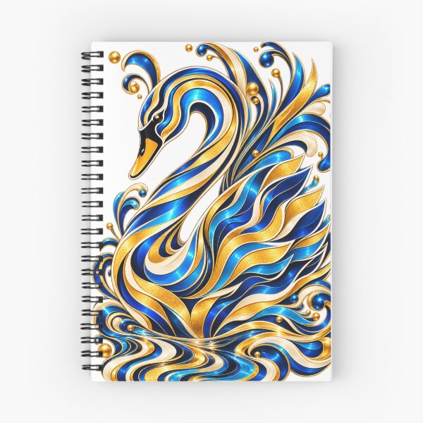 Item preview, Golden Blue Swan designed and sold by NeuroArtGallery.