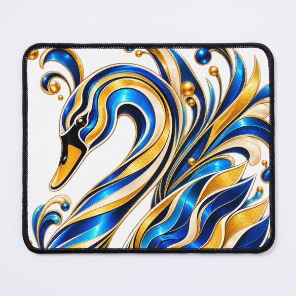 Item preview, Golden Blue Swan designed and sold by NeuroArtGallery.