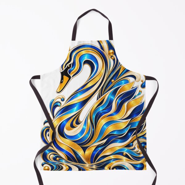 Item preview, Golden Blue Swan designed and sold by NeuroArtGallery.