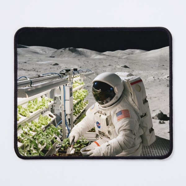 Item preview, NASA astronaut growing vegetables on the moon designed and sold by WiseBow.