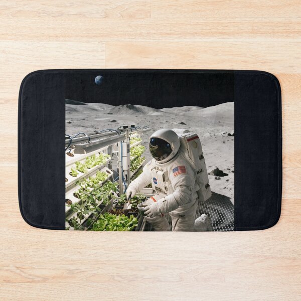 Item preview, NASA astronaut growing vegetables on the moon designed and sold by WiseBow.